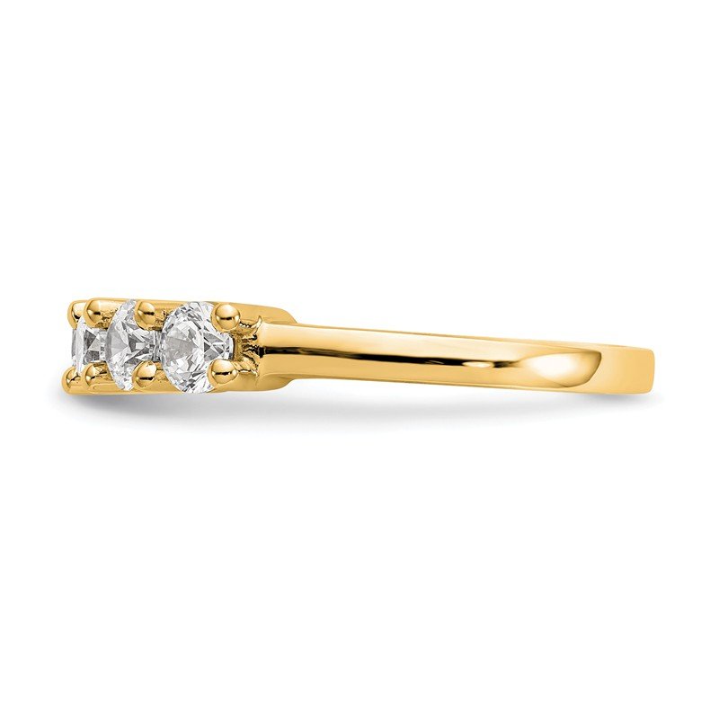 14K White Gold 3/4 carat Lab Grown Diamond VS/SI  D E F  7 Stone Band