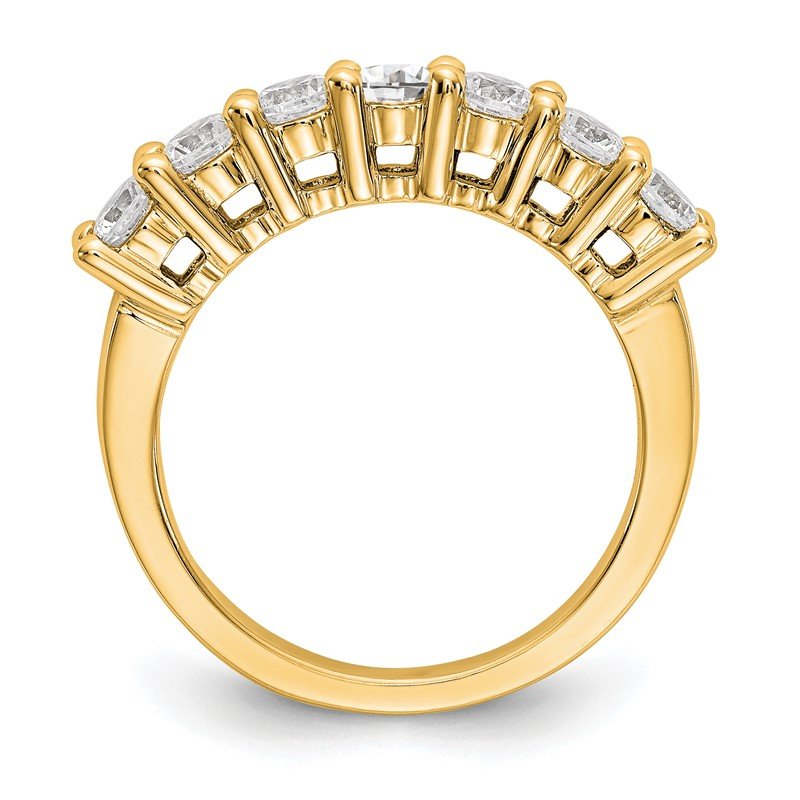 14K White Gold 3/4 carat Lab Grown Diamond VS/SI  D E F  7 Stone Band