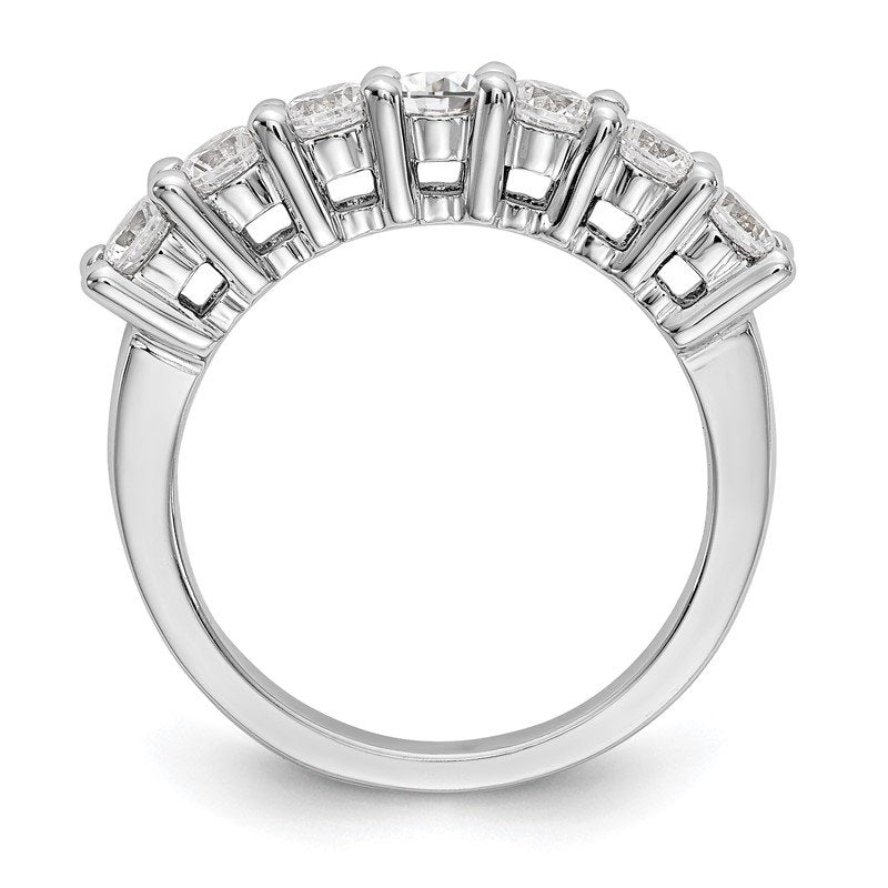14K White Gold 3/4 carat Lab Grown Diamond VS/SI  D E F  7 Stone Band