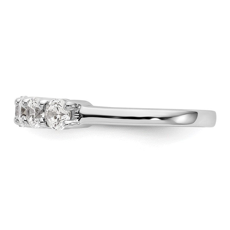 14K White Gold 3/4 carat Lab Grown Diamond VS/SI  D E F  7 Stone Band