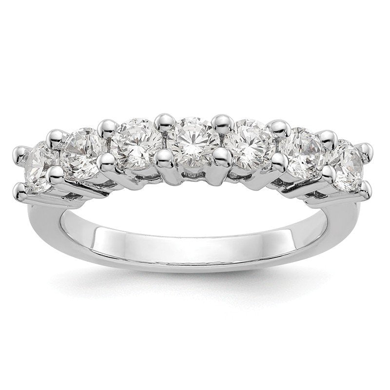 14K White Gold 3/4 carat Lab Grown Diamond VS/SI  D E F  7 Stone Band