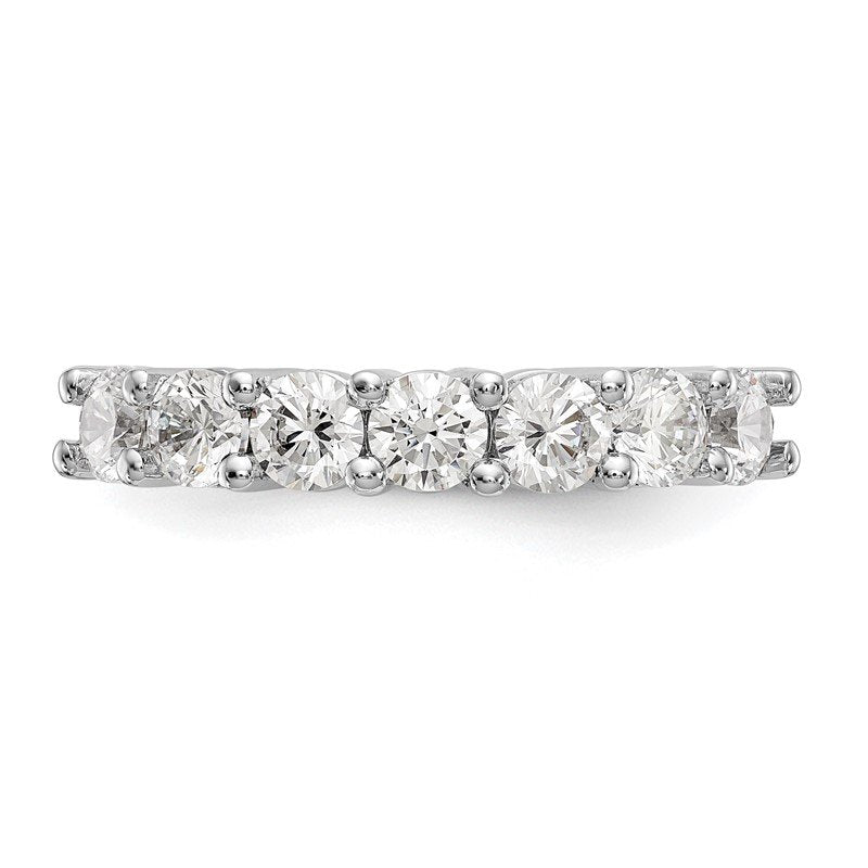 14K White Gold 3/4 carat Lab Grown Diamond VS/SI  D E F  7 Stone Band