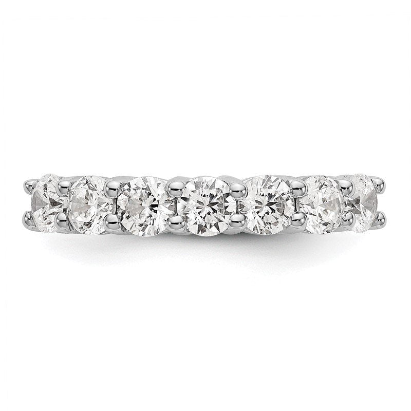 14K White Gold 3/4 carat Lab Grown Diamond VS/SI  D E F  7 Stone Band