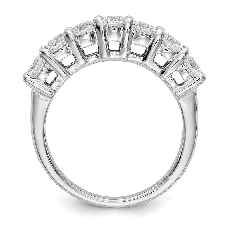 14K White Gold 3/4 carat Lab Grown Diamond VS/SI  D E F  7 Stone Band