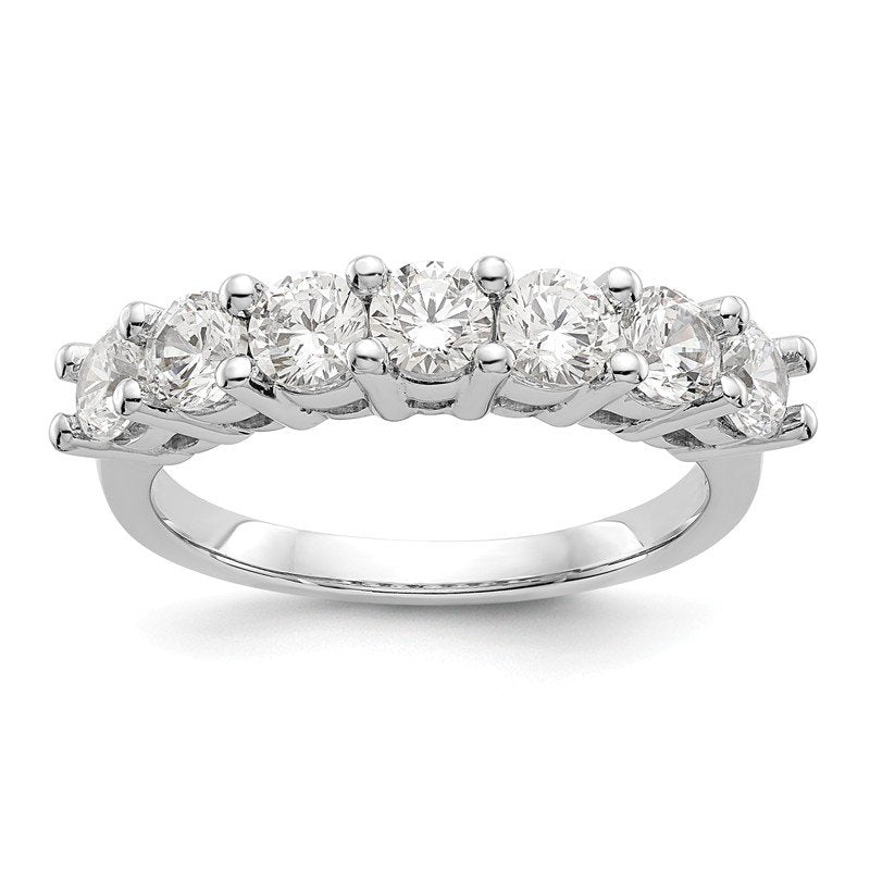 14K White Gold 3/4 carat Lab Grown Diamond VS/SI  D E F  7 Stone Band