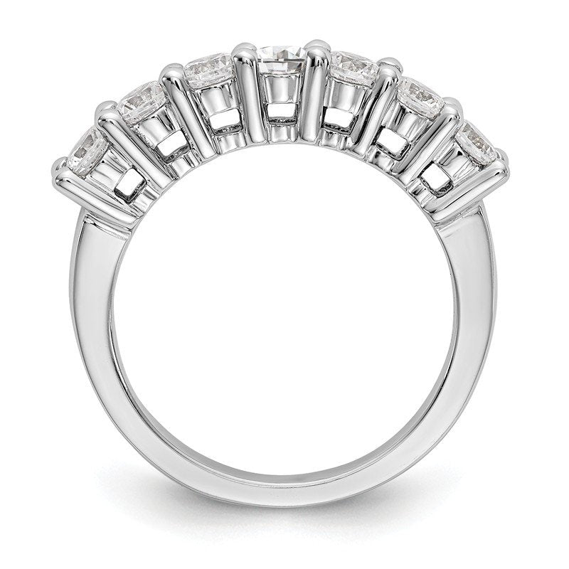14K White Gold 3/4 carat Lab Grown Diamond VS/SI  D E F  7 Stone Band