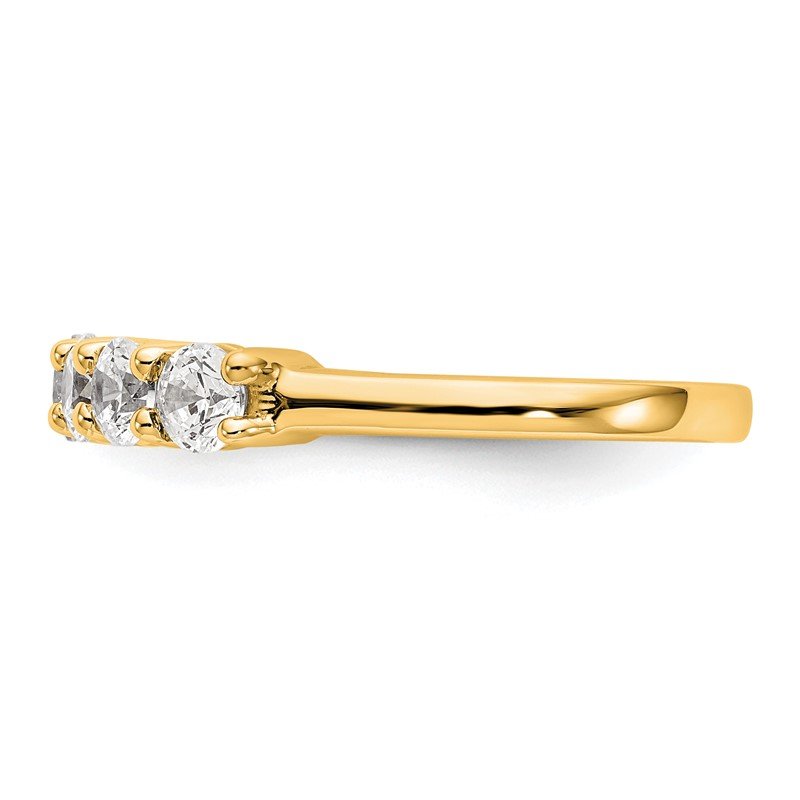 14K White Gold 3/4 carat Lab Grown Diamond VS/SI  D E F  7 Stone Band