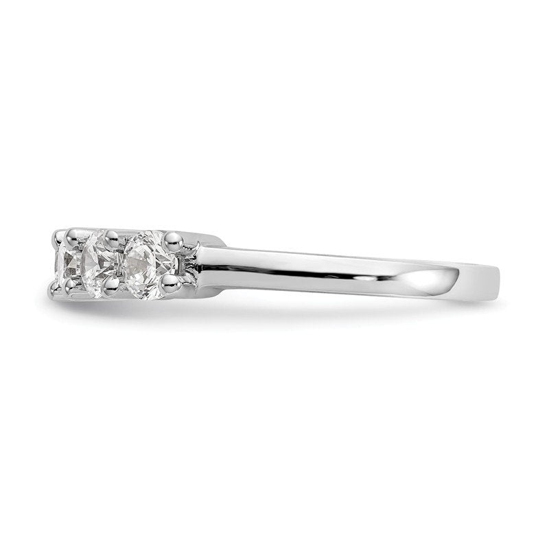 14K White Gold 3/4 carat Lab Grown Diamond VS/SI  D E F  7 Stone Band