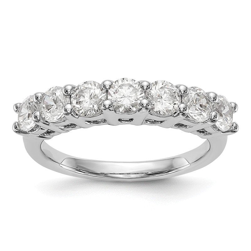 14K White Gold 3/4 carat Lab Grown Diamond VS/SI  D E F  7 Stone Band