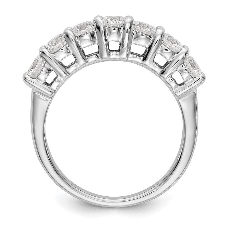 14K White Gold 3/4 carat Lab Grown Diamond VS/SI  D E F  7 Stone Band