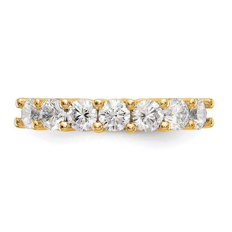 14K White Gold 3/4 carat Lab Grown Diamond VS/SI  D E F  7 Stone Band