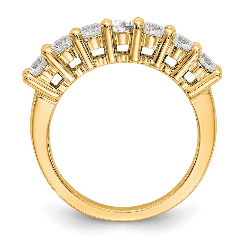 14K White Gold 3/4 carat Lab Grown Diamond VS/SI  D E F  7 Stone Band