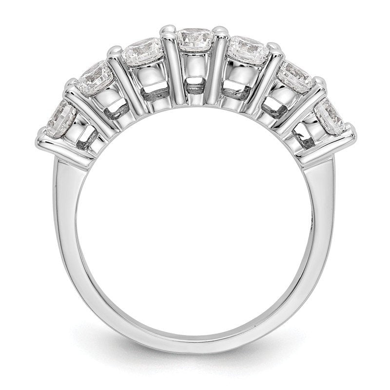 14K White Gold 3/4 carat Lab Grown Diamond VS/SI  D E F  7 Stone Band