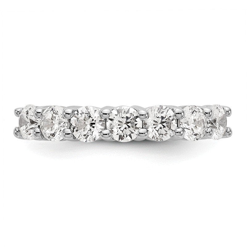 14K White Gold 3/4 carat Lab Grown Diamond VS/SI  D E F  7 Stone Band