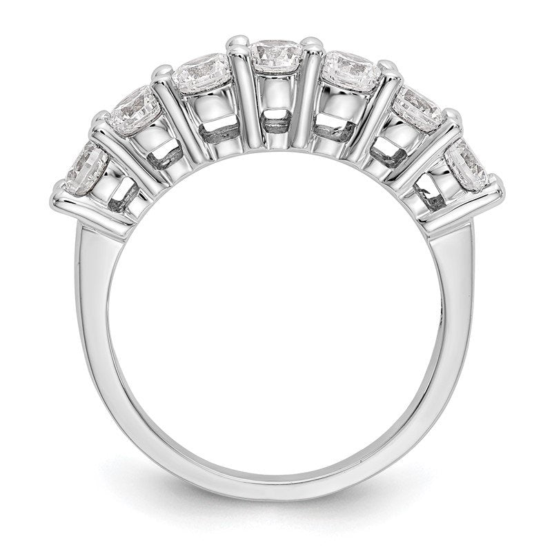 14K White Gold 3/4 carat Lab Grown Diamond VS/SI  D E F  7 Stone Band