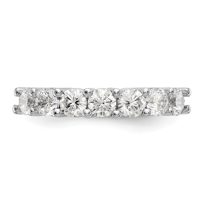 14K White Gold 3/4 carat Lab Grown Diamond VS/SI  D E F  7 Stone Band