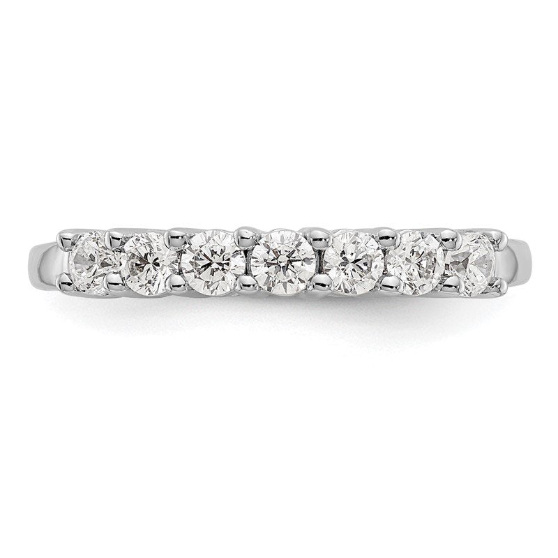 14K White Gold 3/4 carat Lab Grown Diamond VS/SI  D E F  7 Stone Band