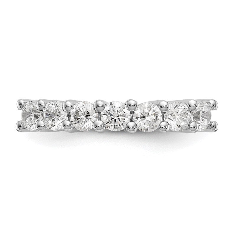 14K White Gold 3/4 carat Lab Grown Diamond VS/SI  D E F  7 Stone Band