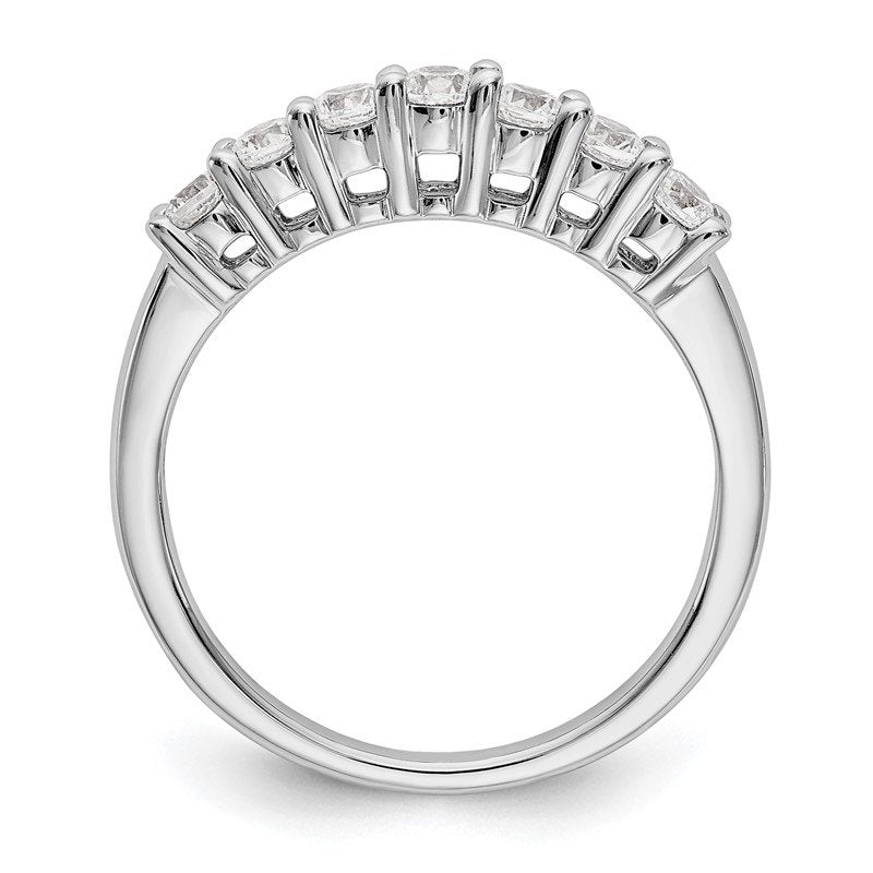14K White Gold 3/4 carat Lab Grown Diamond VS/SI  D E F  7 Stone Band