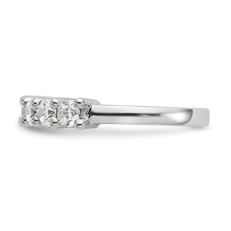 14K White Gold 3/4 carat Lab Grown Diamond VS/SI  D E F  7 Stone Band