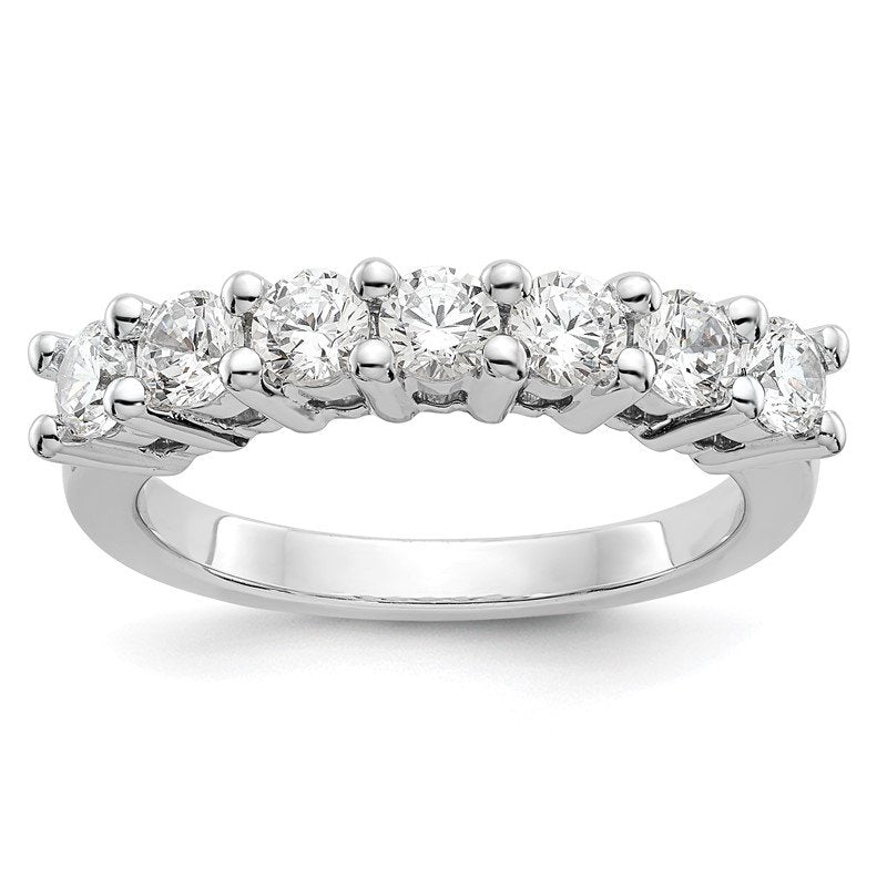 14K White Gold 3/4 carat Lab Grown Diamond VS/SI  D E F  7 Stone Band
