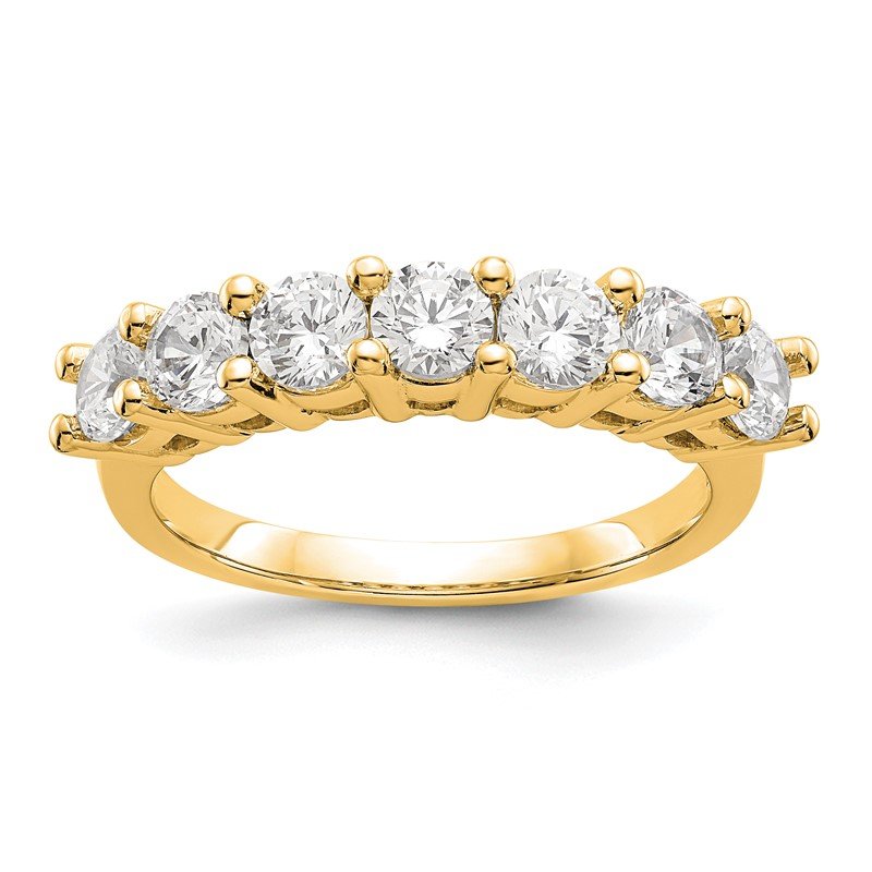 14K White Gold 3/4 carat Lab Grown Diamond VS/SI  D E F  7 Stone Band