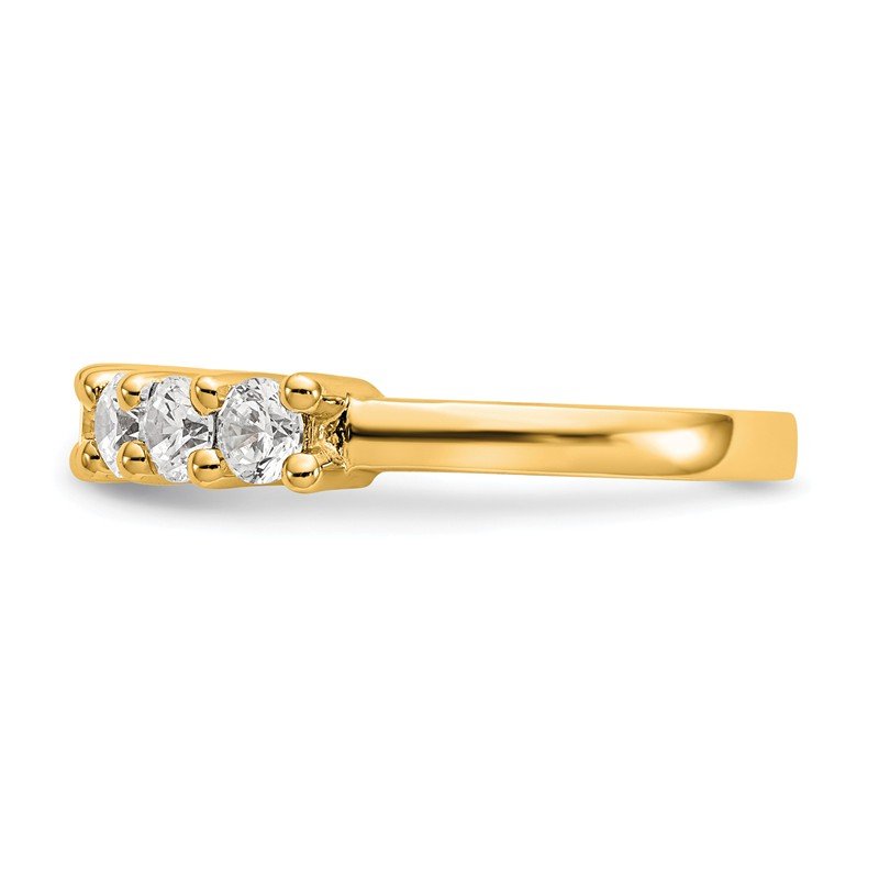 14K White Gold 3/4 carat Lab Grown Diamond VS/SI  D E F  7 Stone Band
