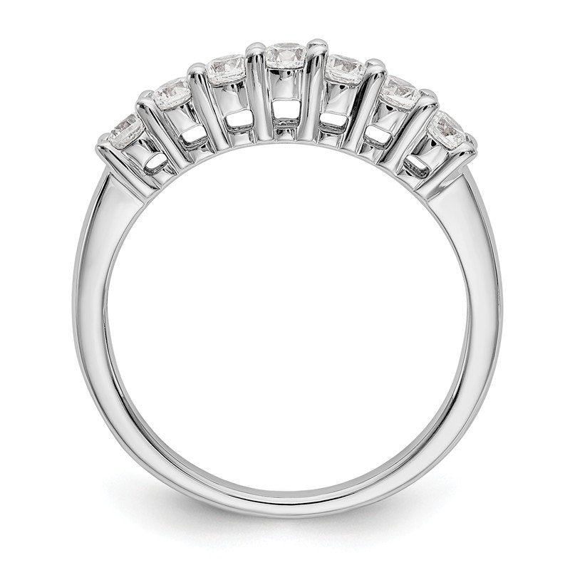 14K White Gold 3/4 carat Lab Grown Diamond VS/SI  D E F  7 Stone Band