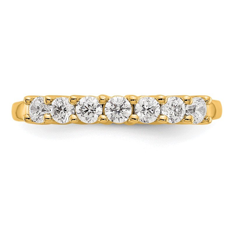 14K White Gold 3/4 carat Lab Grown Diamond VS/SI  D E F  7 Stone Band