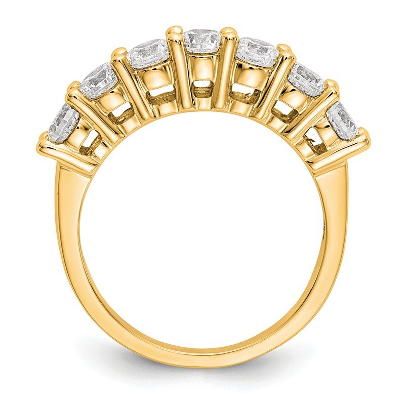 14K White Gold 3/4 carat Lab Grown Diamond VS/SI  D E F  7 Stone Band