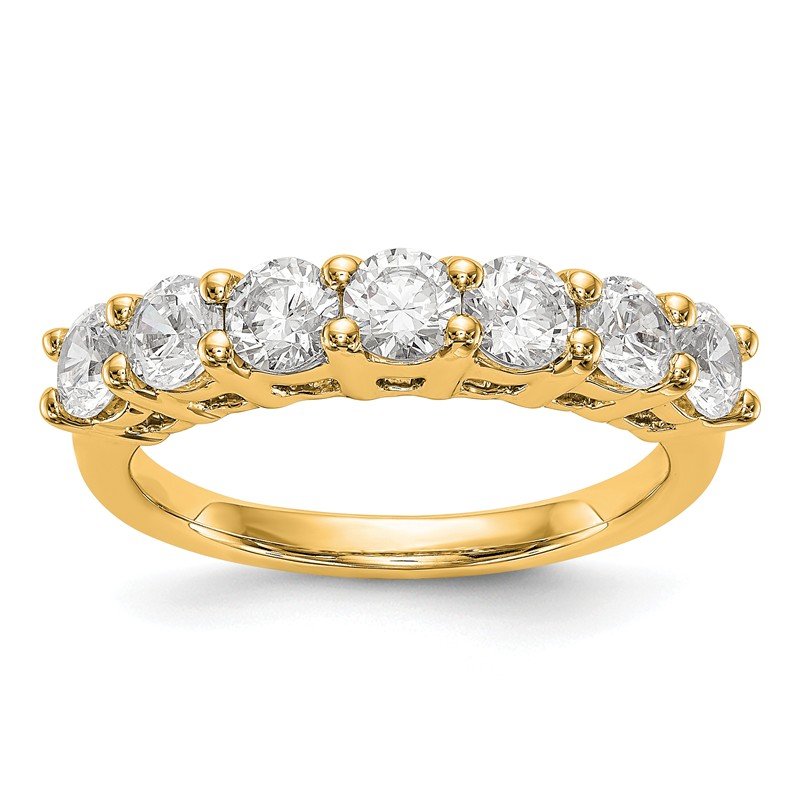 14K White Gold 3/4 carat Lab Grown Diamond VS/SI  D E F  7 Stone Band