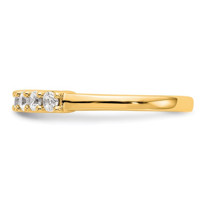 14K White Gold 3/4 carat Lab Grown Diamond VS/SI  D E F  7 Stone Band