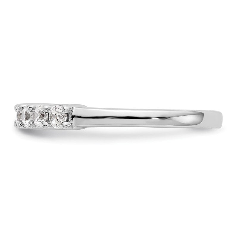 14K White Gold 3/4 carat Lab Grown Diamond VS/SI  D E F  7 Stone Band
