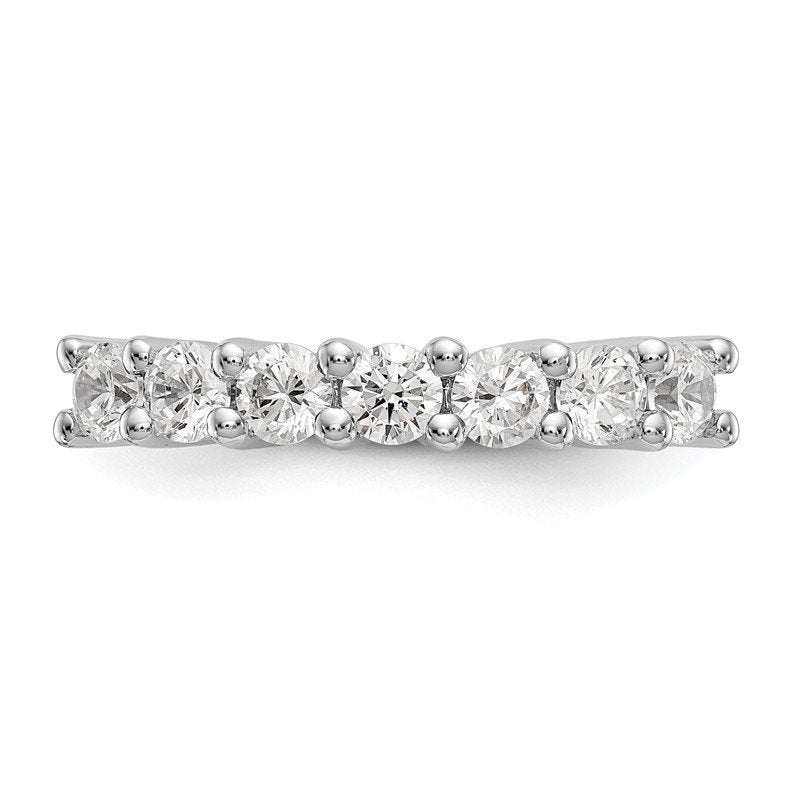 14K White Gold 3/4 carat Lab Grown Diamond VS/SI  D E F  7 Stone Band