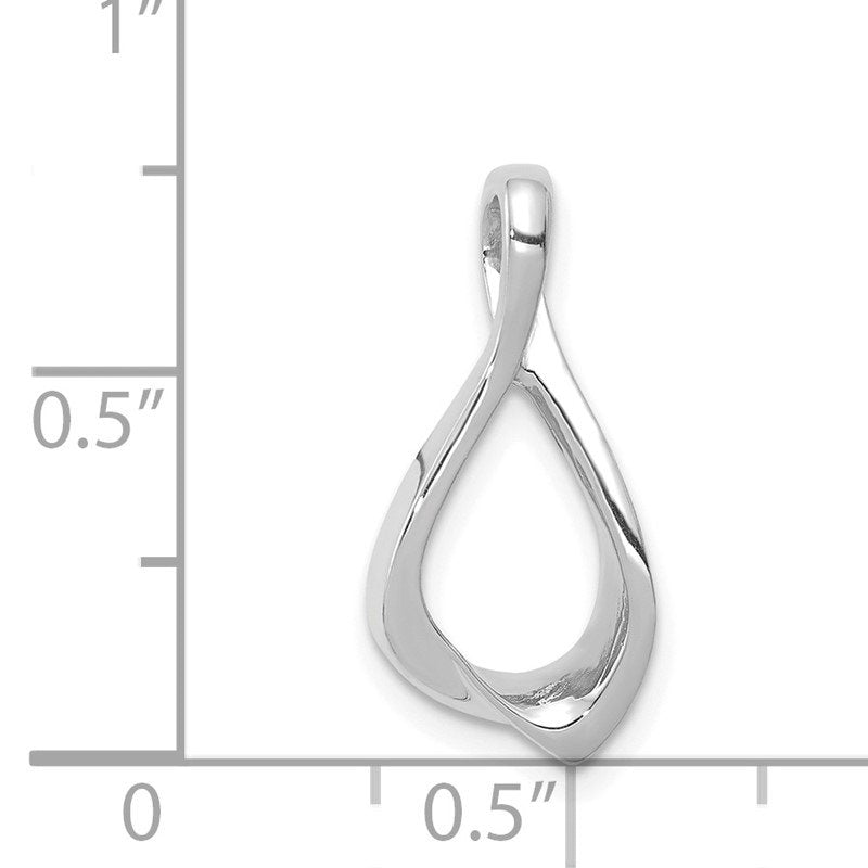 14k White Gold Polished Chain Slide