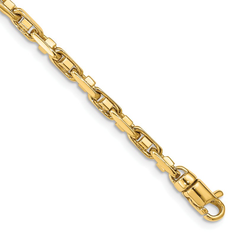 14K 18 inch 3.8mm Polished Fancy Link with Lobster Clasp Chain