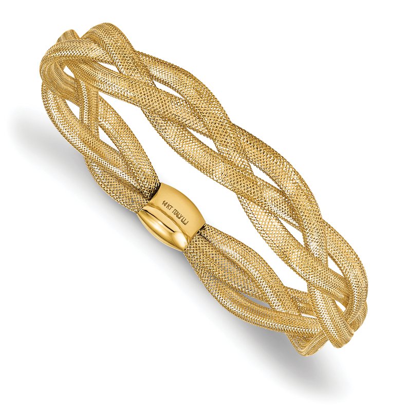 14K Fancy Stretch Bangle Bracelet