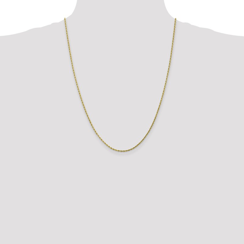 10K 2mm Diamond-Cut Rope Chain