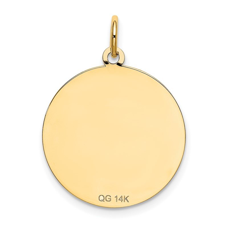 14k SHIH TZU 20mm Engravable Disc Dog Charm