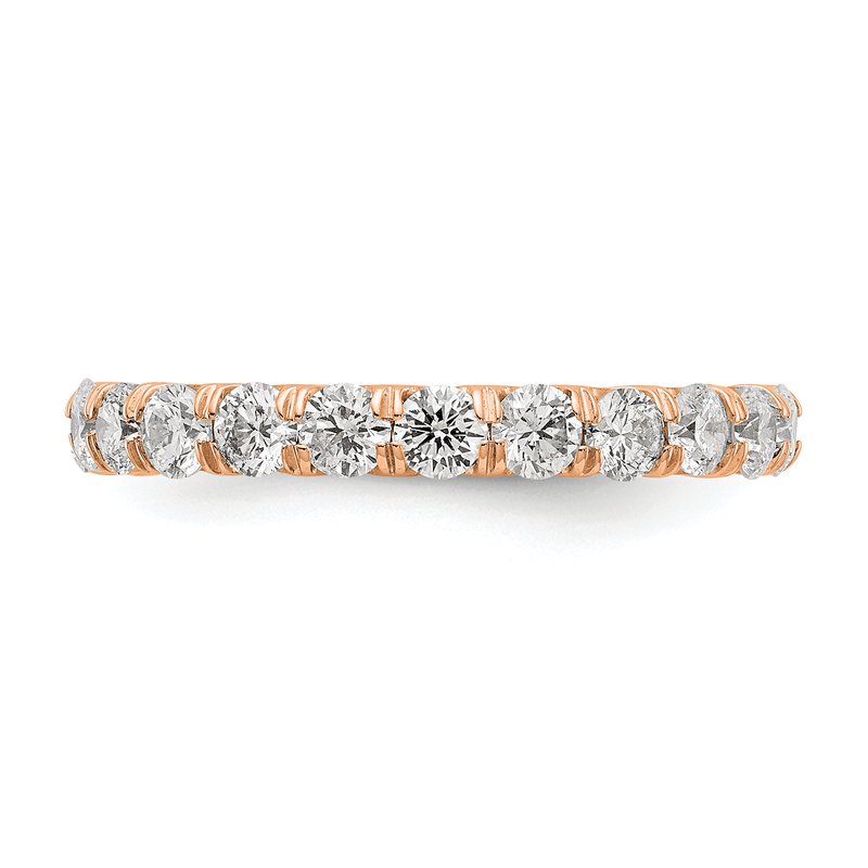14K Rose Gold 1/2 carat Lab Grown Diamond VS+ F+ Size 4.5 Complete Eternity Band