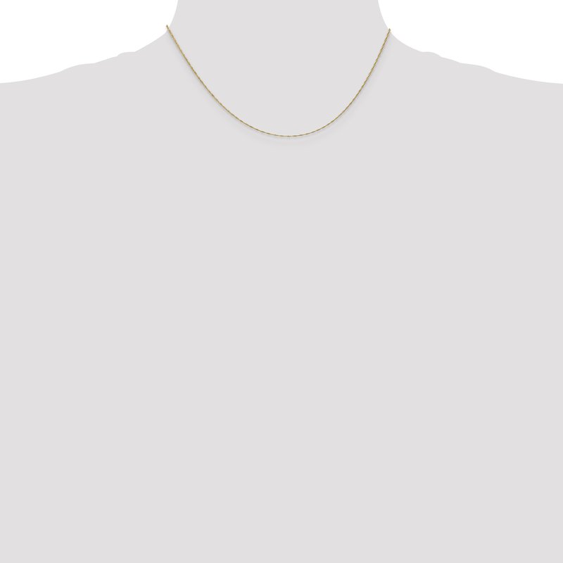 14K 14 inch 1mm Singapore with Spring Ring Clasp Chain