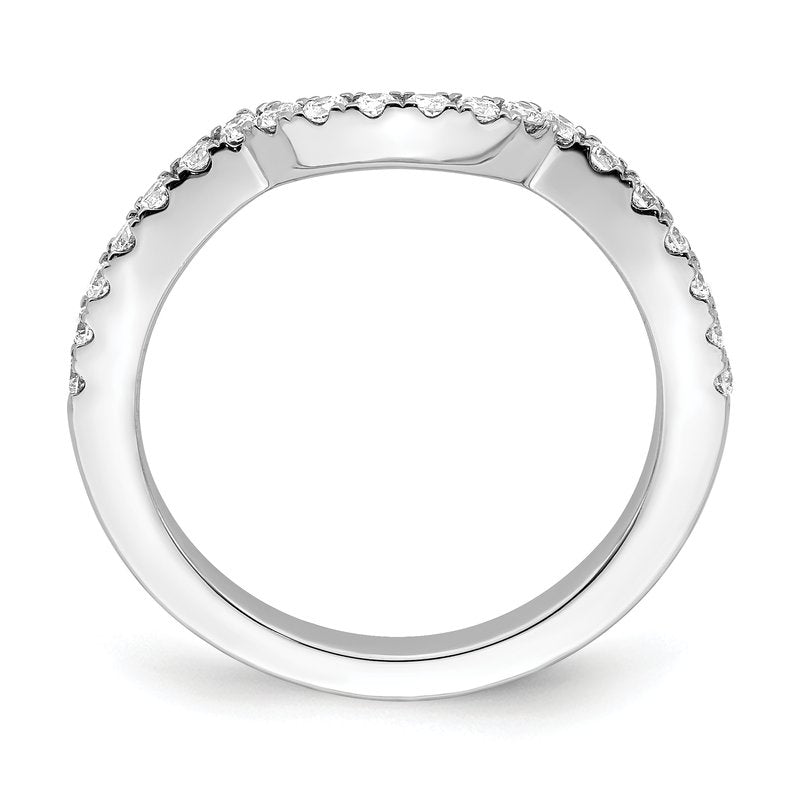 14K White Gold 1/4 carat Lab Grown Diamond VS/SI  D E F  Wedding Band