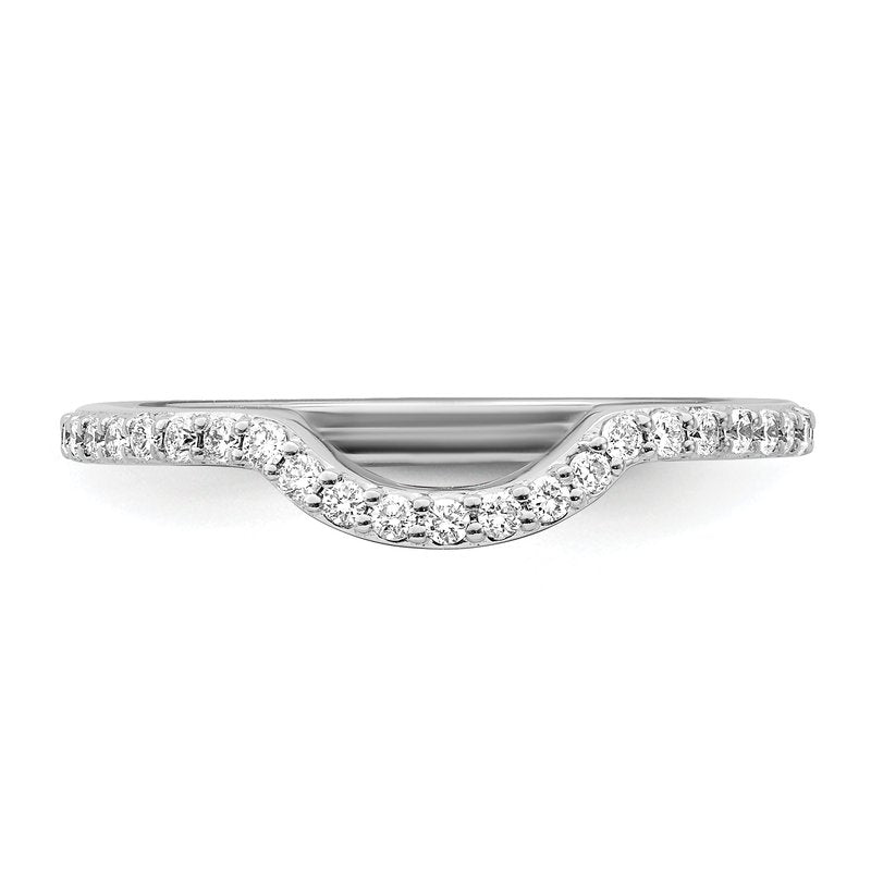 14K White Gold 1/4 carat Lab Grown Diamond VS/SI  D E F  Wedding Band