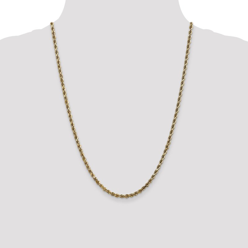 14K 3.5mm Diamond-Cut Rope Chain