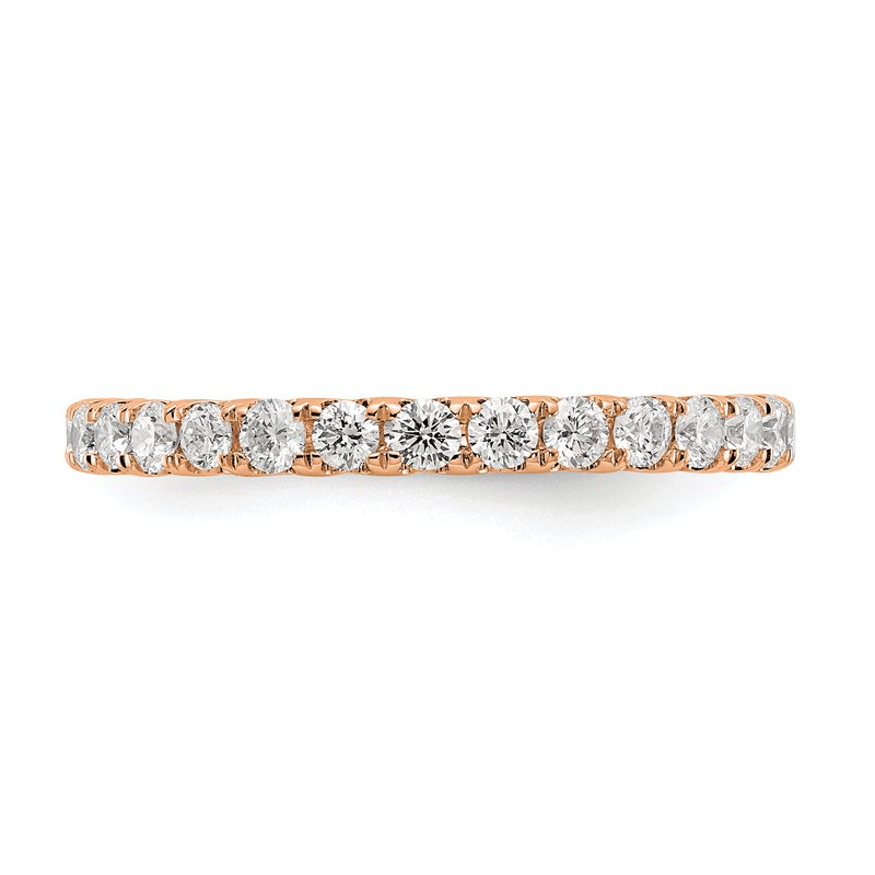 14K Rose Gold 1/2 carat Lab Grown Diamond VS+ F+ Size 4.5 Complete Eternity Band