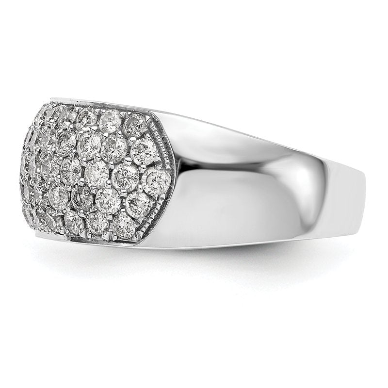 14K White Gold 1 5/8 carat Lab Grown Diamond VS+ F+ Complete Band