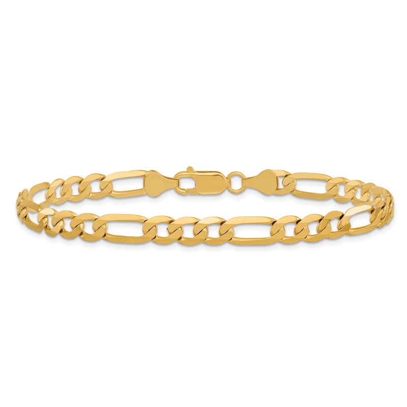 14K 26 inch 6.25mm Flat Figaro with Lobster Clasp Chain