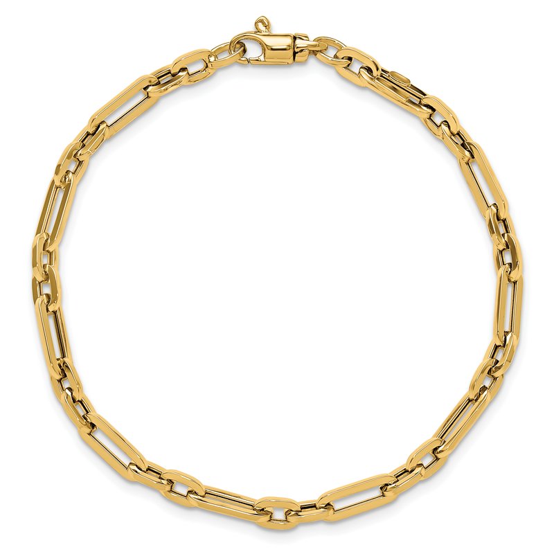 14K Polished 5mm Fancy Link 7.5 inch Bracelet