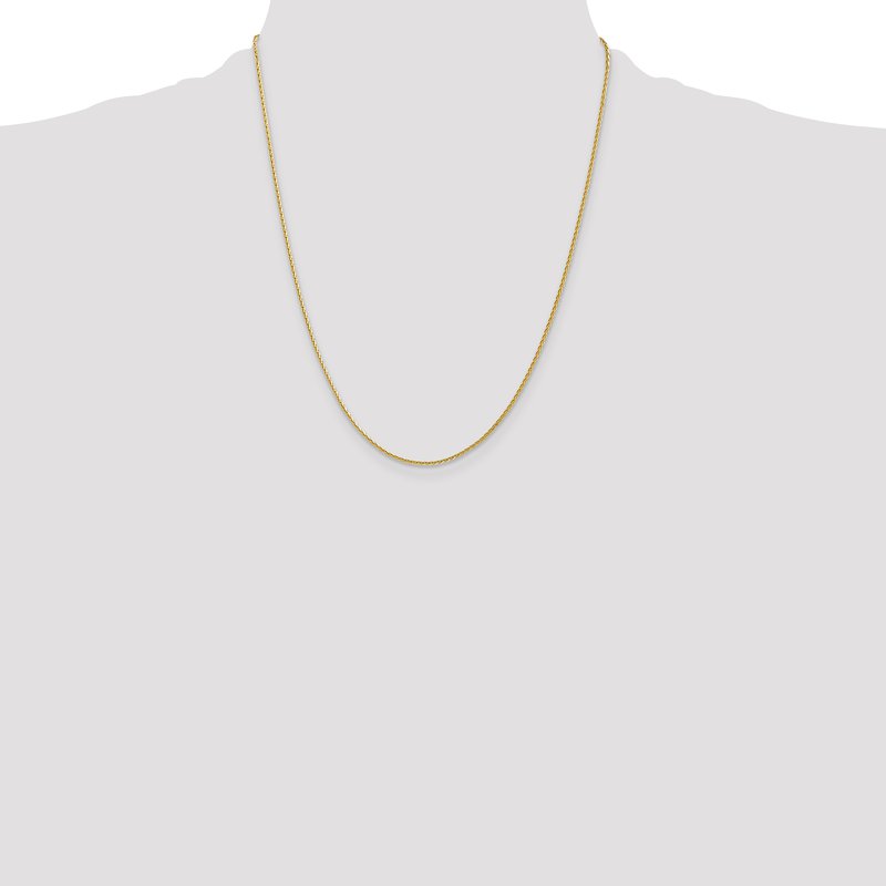 14K 10 inch 1.5mm Diamond-cut Parisian Wheat with Lobster Clasp Anklet