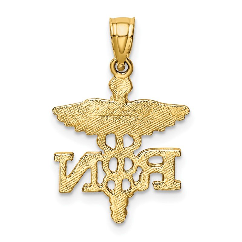 14k Diamond-cut RN Registered Nurse Pendant